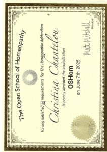 Kursusbevis OSHom Homøopat